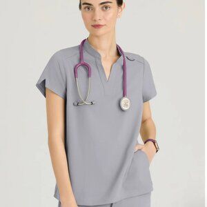 Grey's Anatomy Avery Scrub Top in Moonstruck.